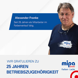 Wir gratulieren Alexander Franke zu 25 Jahre Betriebszugehörigkeit
