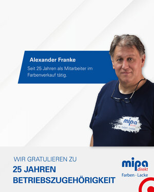 Wir gratulieren Alexander Franke zu 25 Jahre Betriebszugehörigkeit