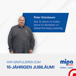 Wir gratulieren Peter Grünbaum zu 10 Jahre Betriebszugehörigkeit
